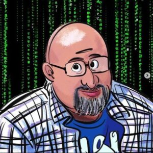 cartoon image of Christopher Bell