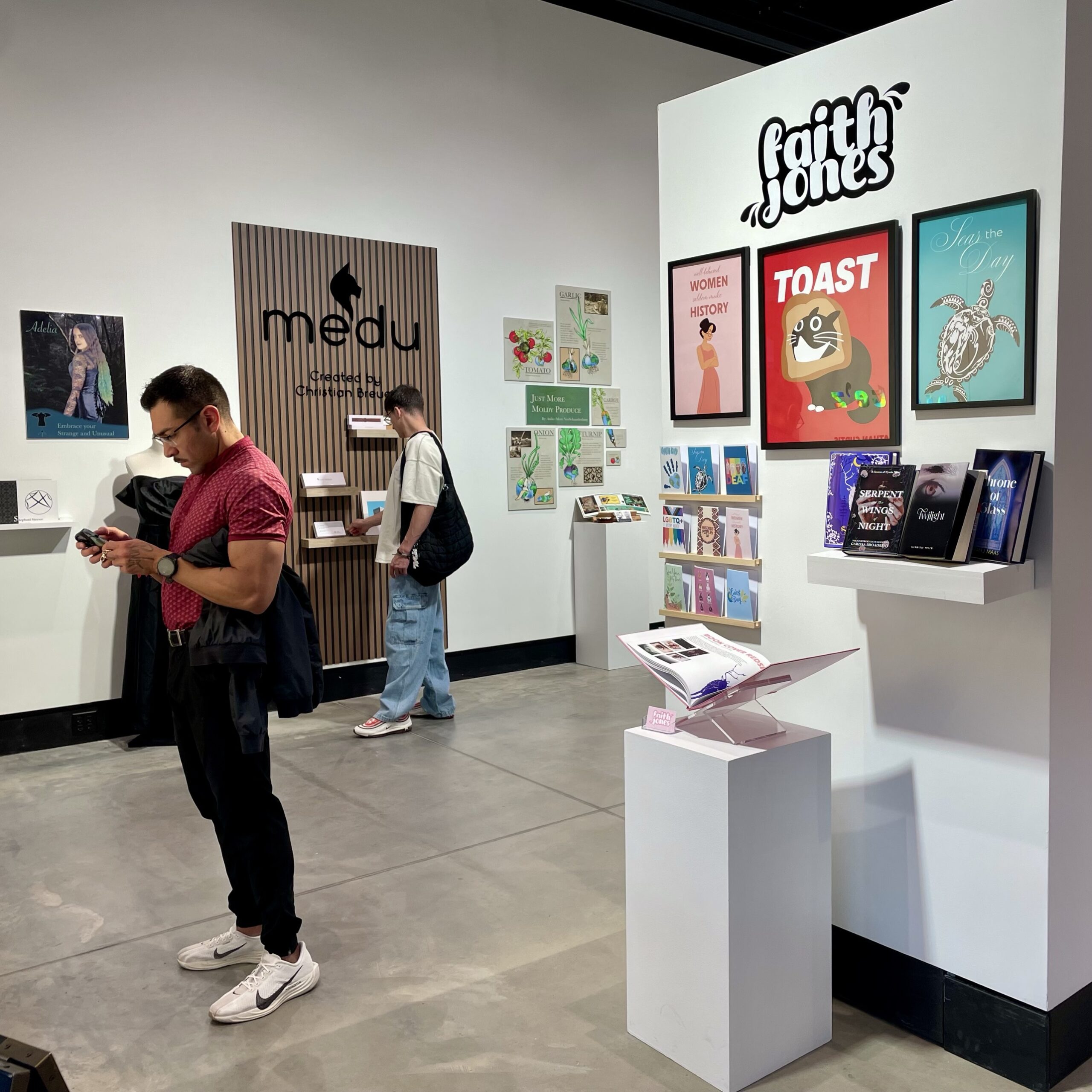 Student work at the Graphic Design Senior Show.