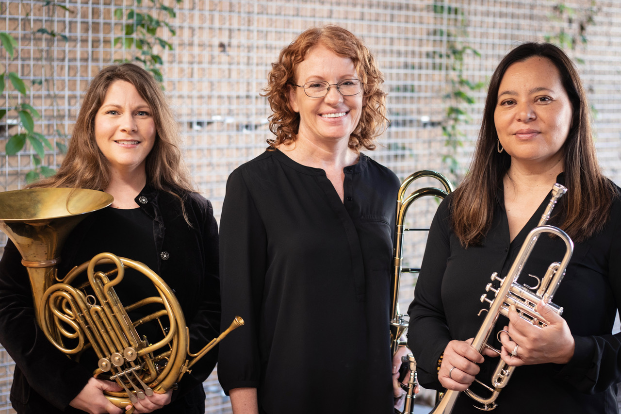 Ensemble photo of Lantana Brass Trio.