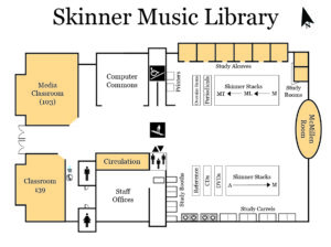 Map of Skinner Music Library