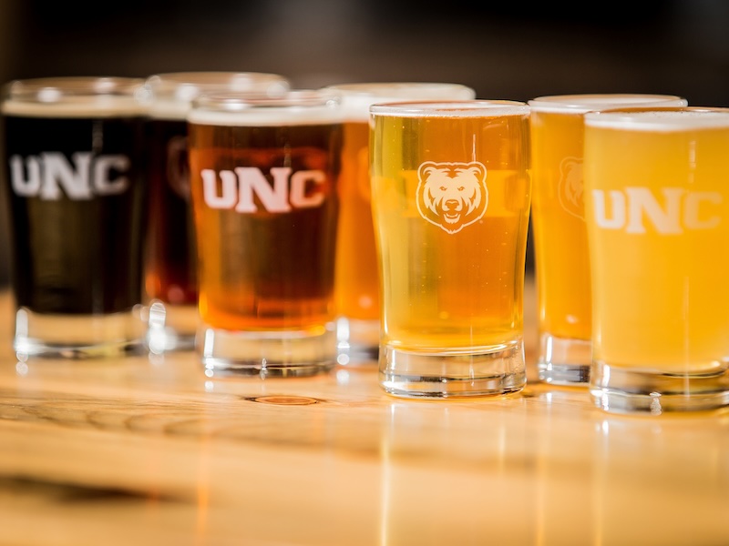 Glasses of UNC brewed beers