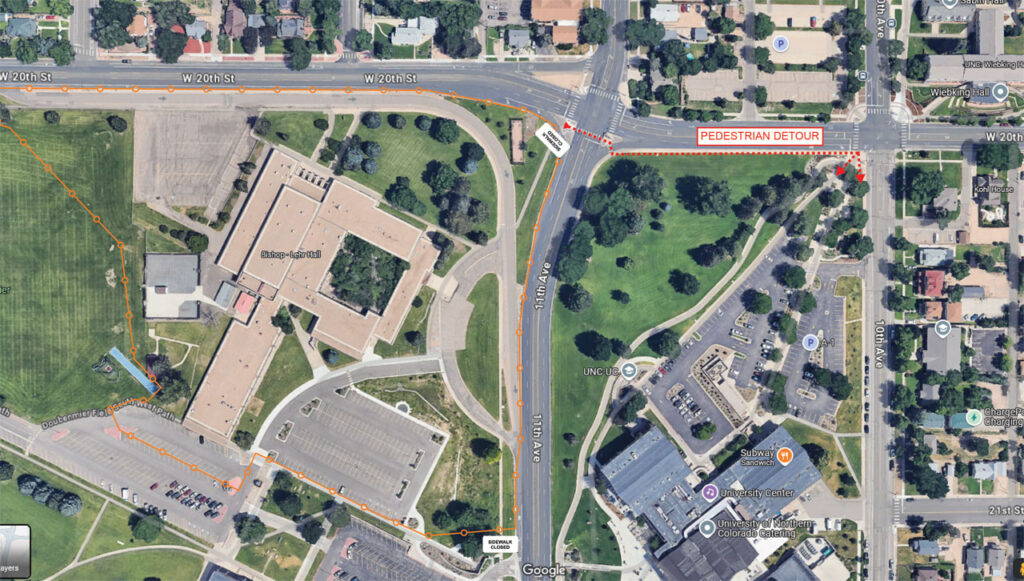 A google images map of 20h Street and 11th Avenue