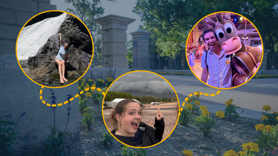 Photos of three different UNC students during their summer 2026 internships.