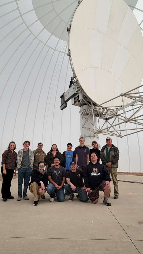 UNC AMS chapter members at the CSU-CHILL radar with advisor Wendi Flynn