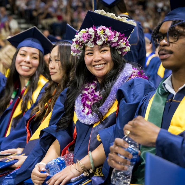 Grads celebrating at Commencement, 2025