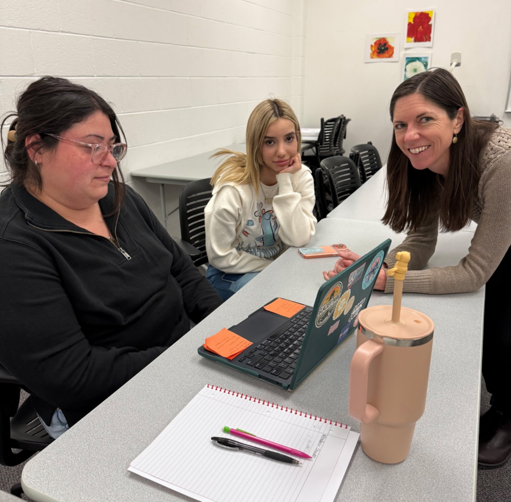 CUE Professor Annie Trujillo with students in the Diverse Early Language Course