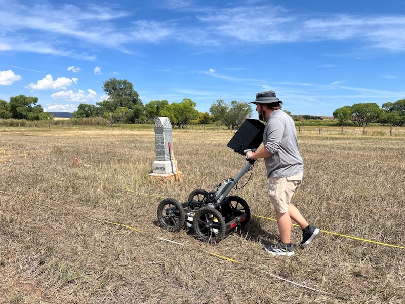 UNC Anthropology students conduct ground-penetrating radar surveys of a historic cemetery to search for unmarked burials.