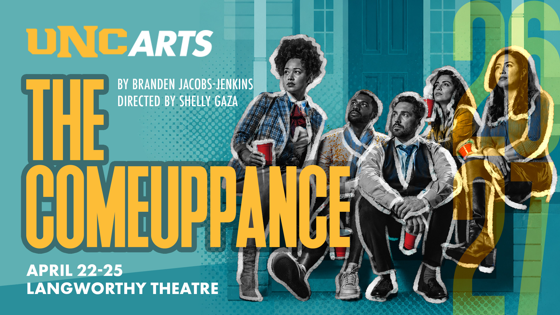 The Comeuppance theatre production graphic.