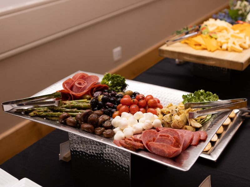 A beautiful charcuterie platter is ready for an event