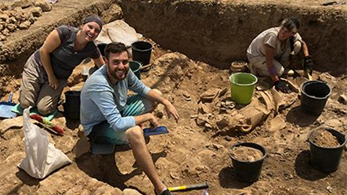 Three Students at Field School