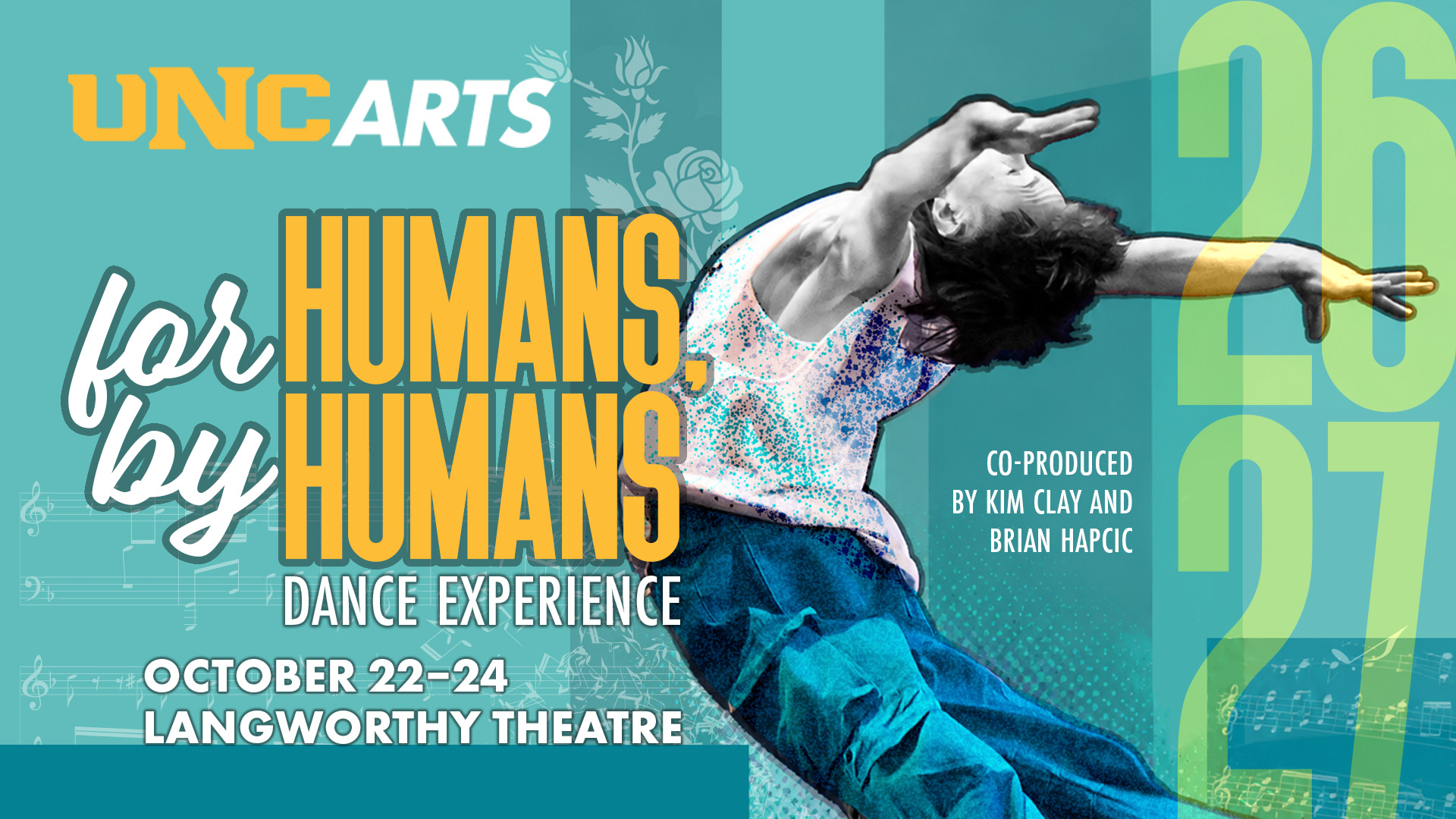 For Humans, By Humans theatre production graphic.