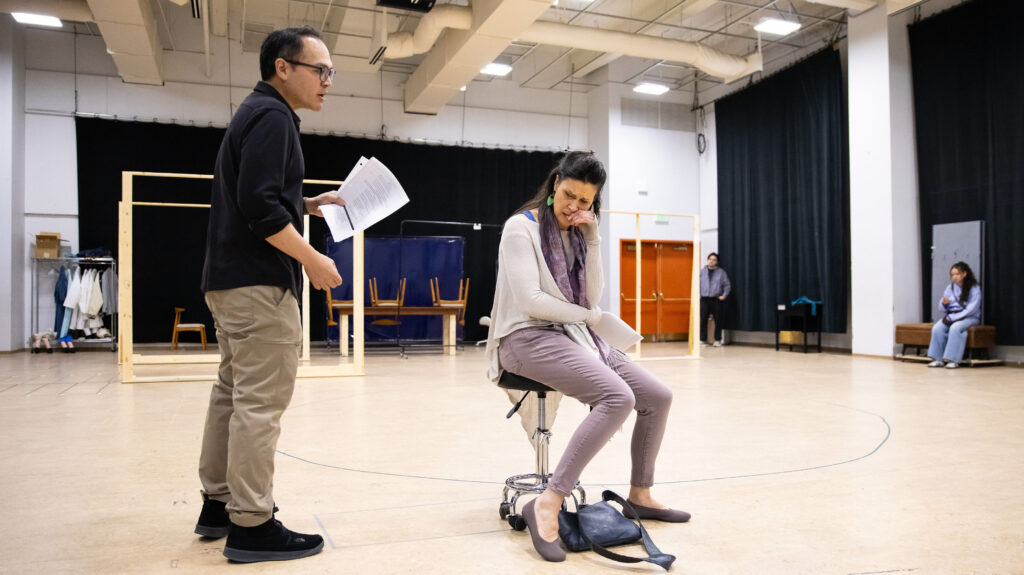 Randy Guiaya and Aléna Watters in rehearsal for Next to Normal