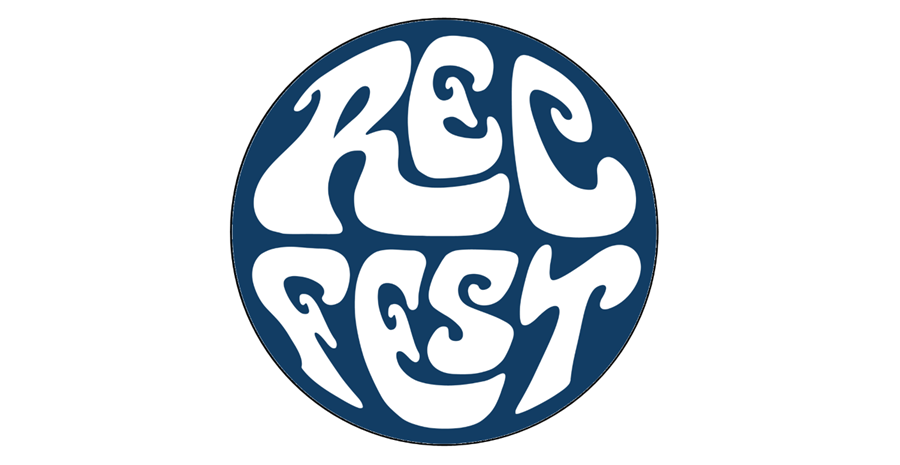 Rec Fest event logo - blue circle with white Rec Fest letters inside.
