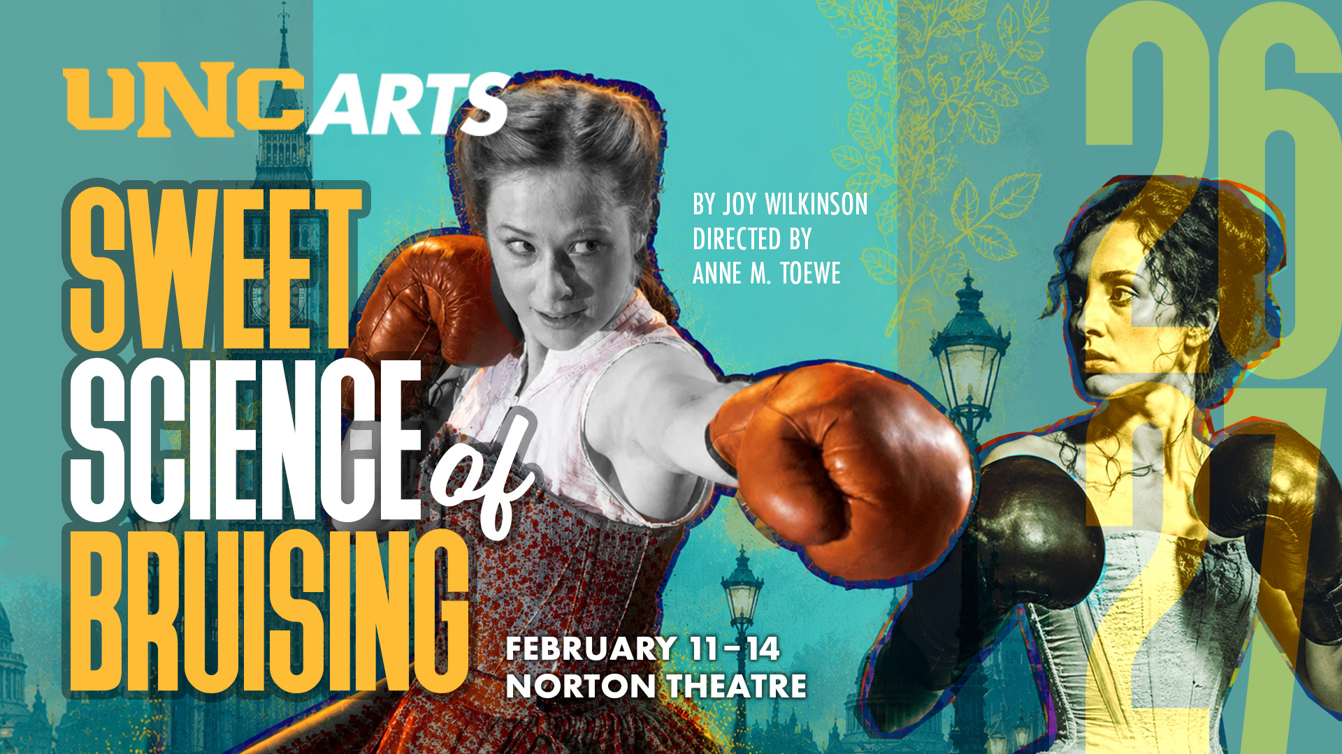 Sweet Science of Bruising theatre production graphic.