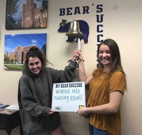 Students celebrating Nursing School acceptance