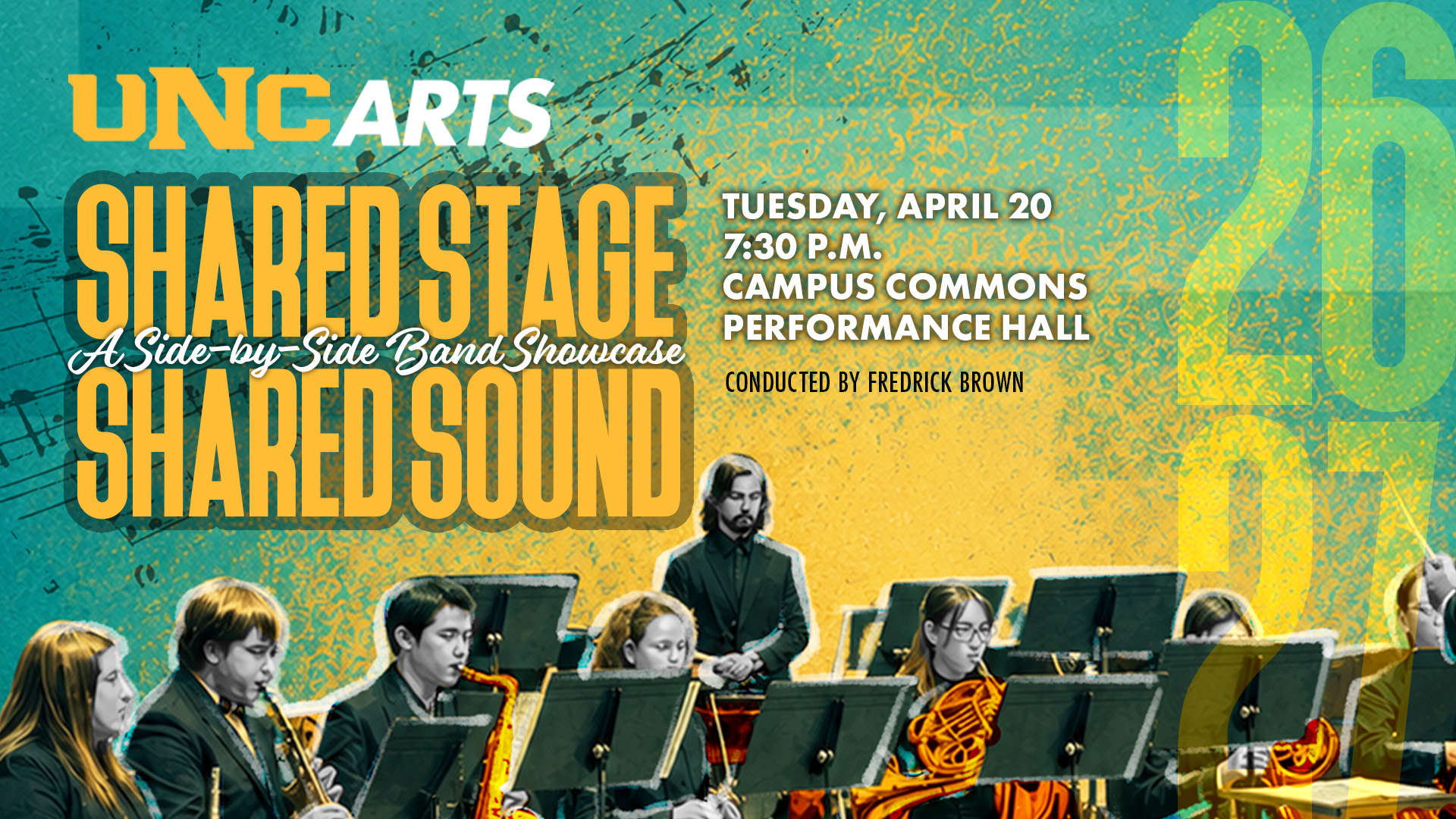 Shared Stage, Shared Sound concert graphic.