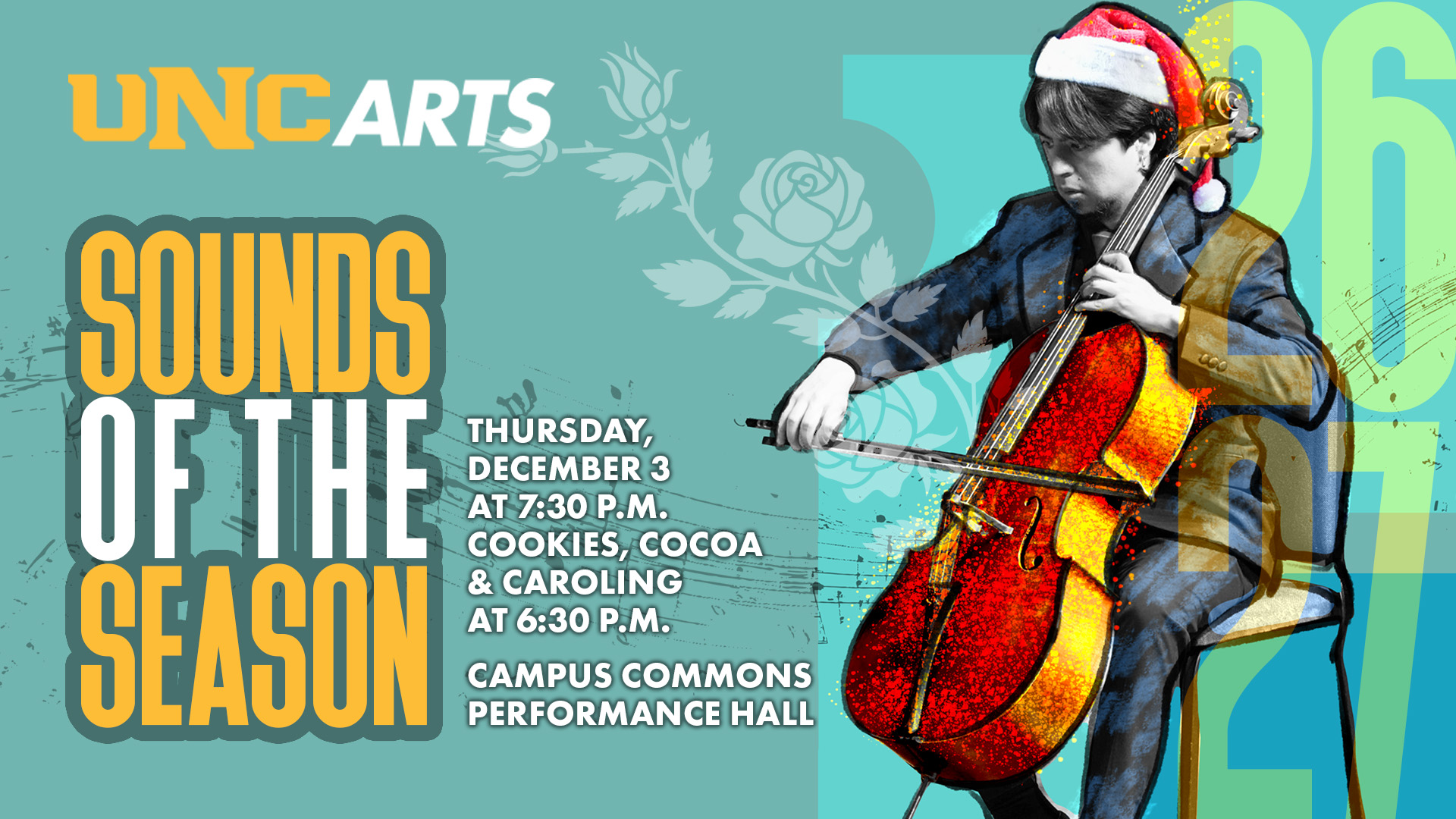 Sounds of the Season concert graphic.