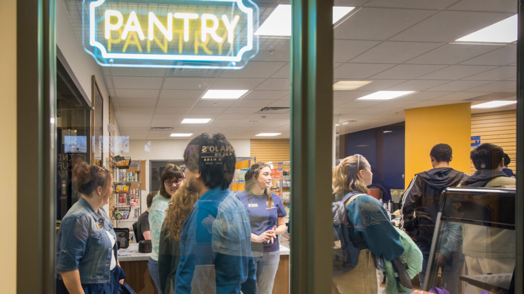The window into the new Bear Pantry
