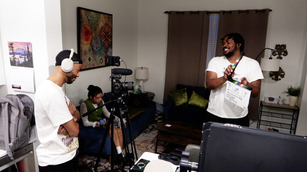 Carlito Hale working on a movie in an Airbnb