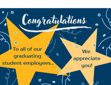 Congratulations to the graduating Libraries student employees. We appreciate you!