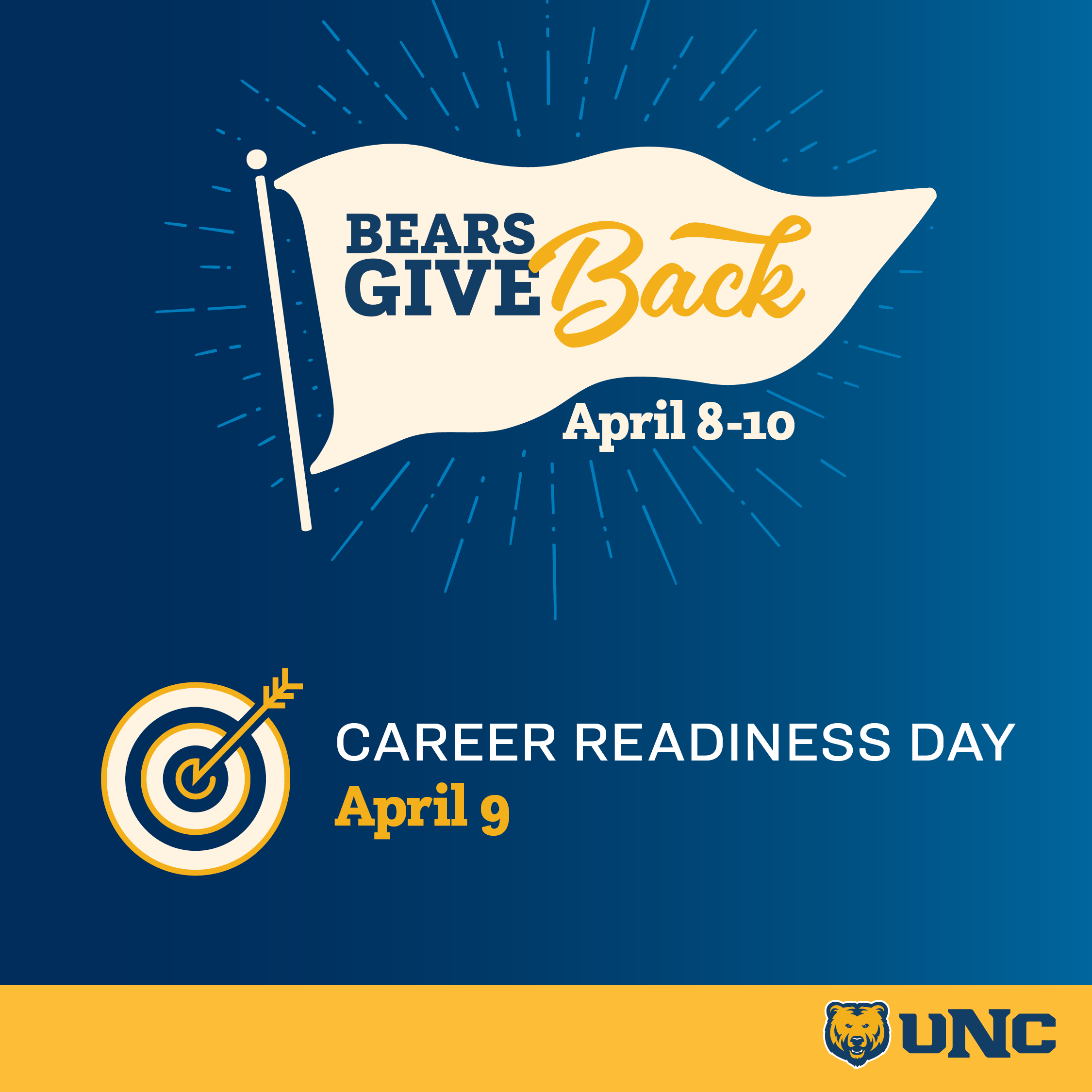 Bears Give Back - Career Readiness Day. April 9.