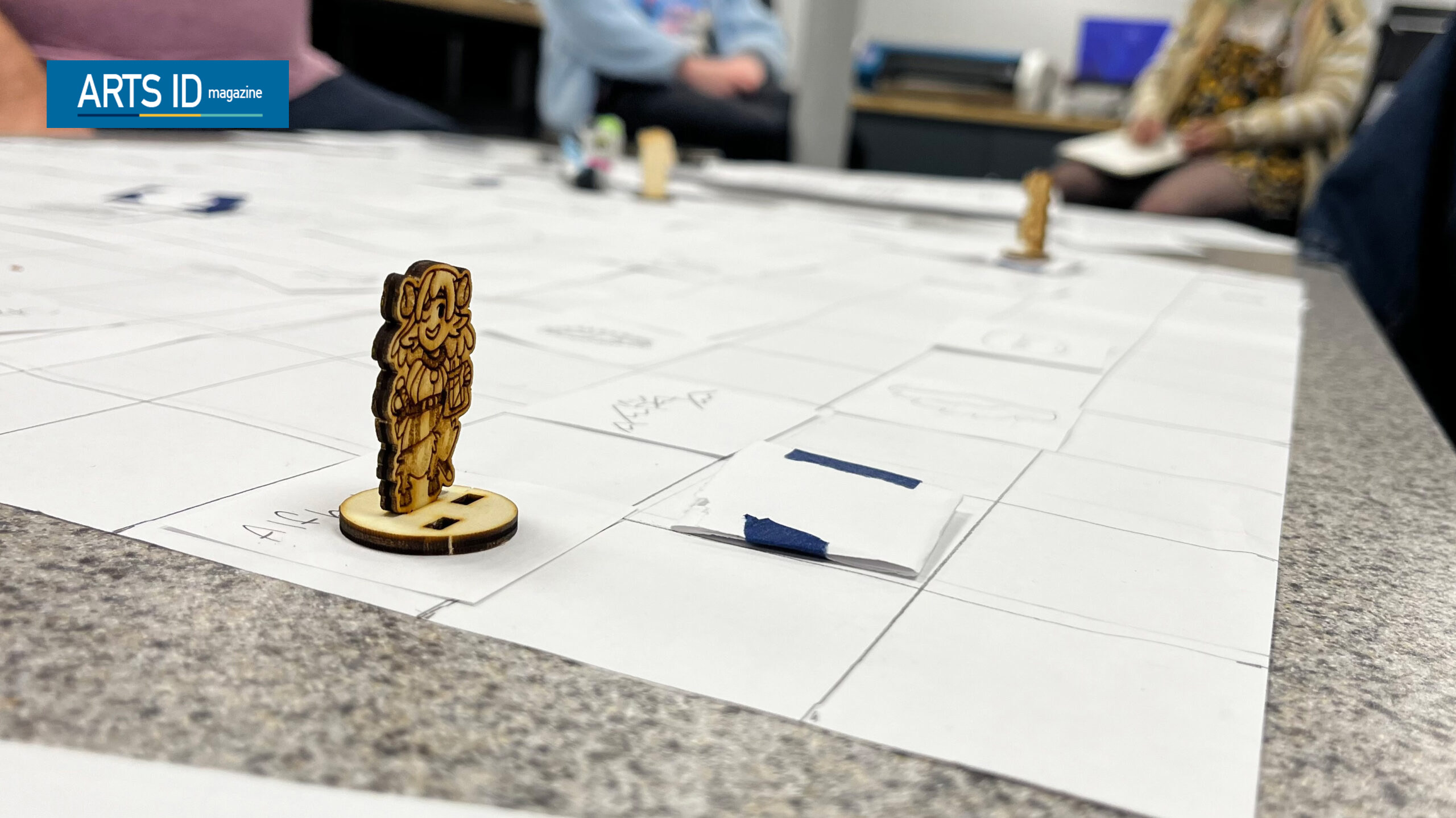 A gaming piece on a board game