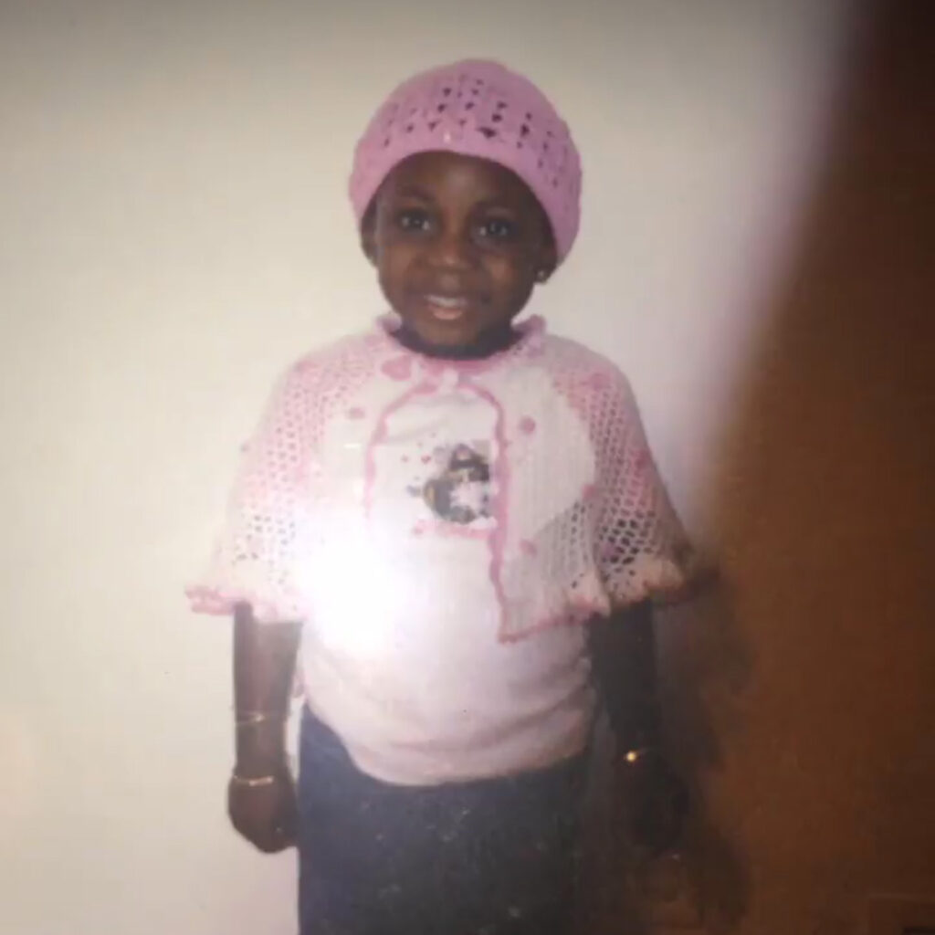A baby picture of Mariam Sanusi
