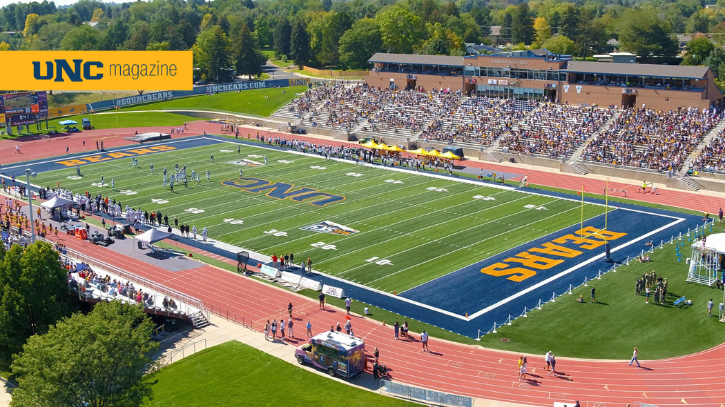 An aerial shot of UNC's Nottingham Field.
