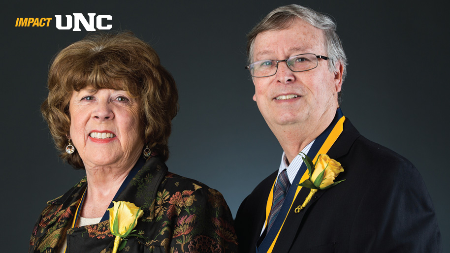 Bob and Bonnie Phelps smiling at the camera