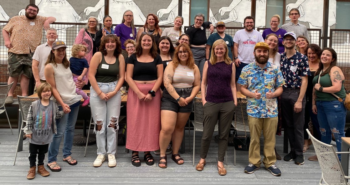 People gathered at a Anthropology Social event