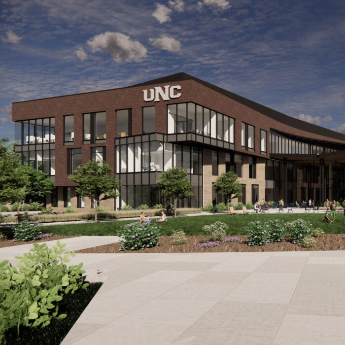 Rendering of the College of Osteopathic Medicine building
