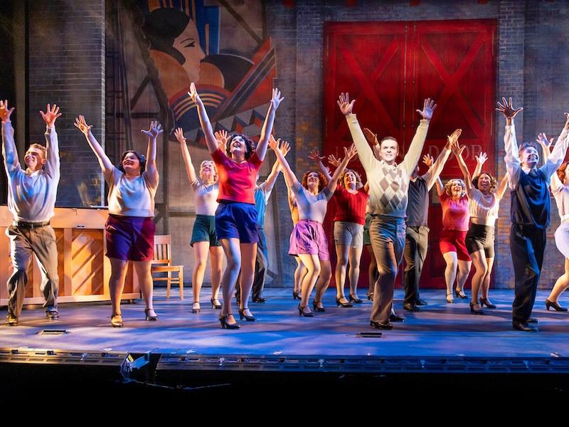 Student Theatre majors performing and dancing in the musical 42nd Street.