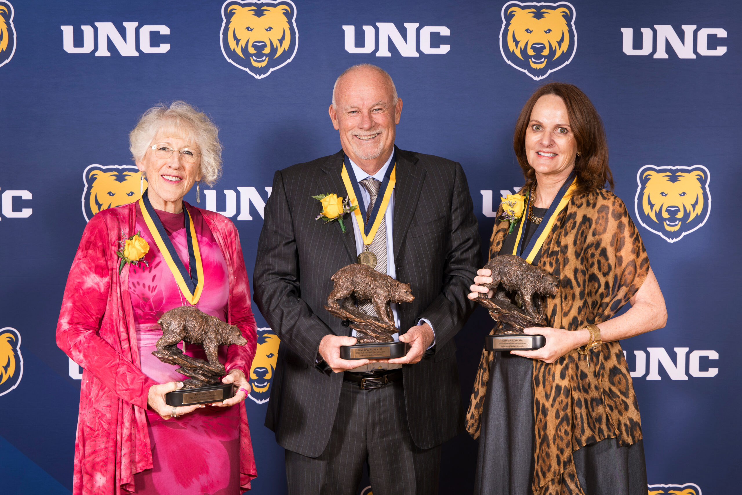 2026 Honored Alumni (L-R): Kristi Helzer, Dave King, Cathy Lucas