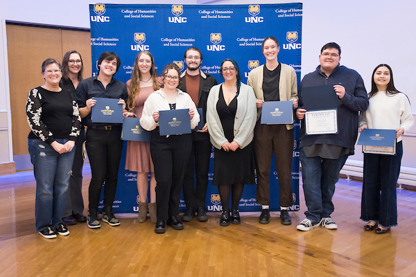 English Students at the Honors Convocation with Dr. Sarah Cornish