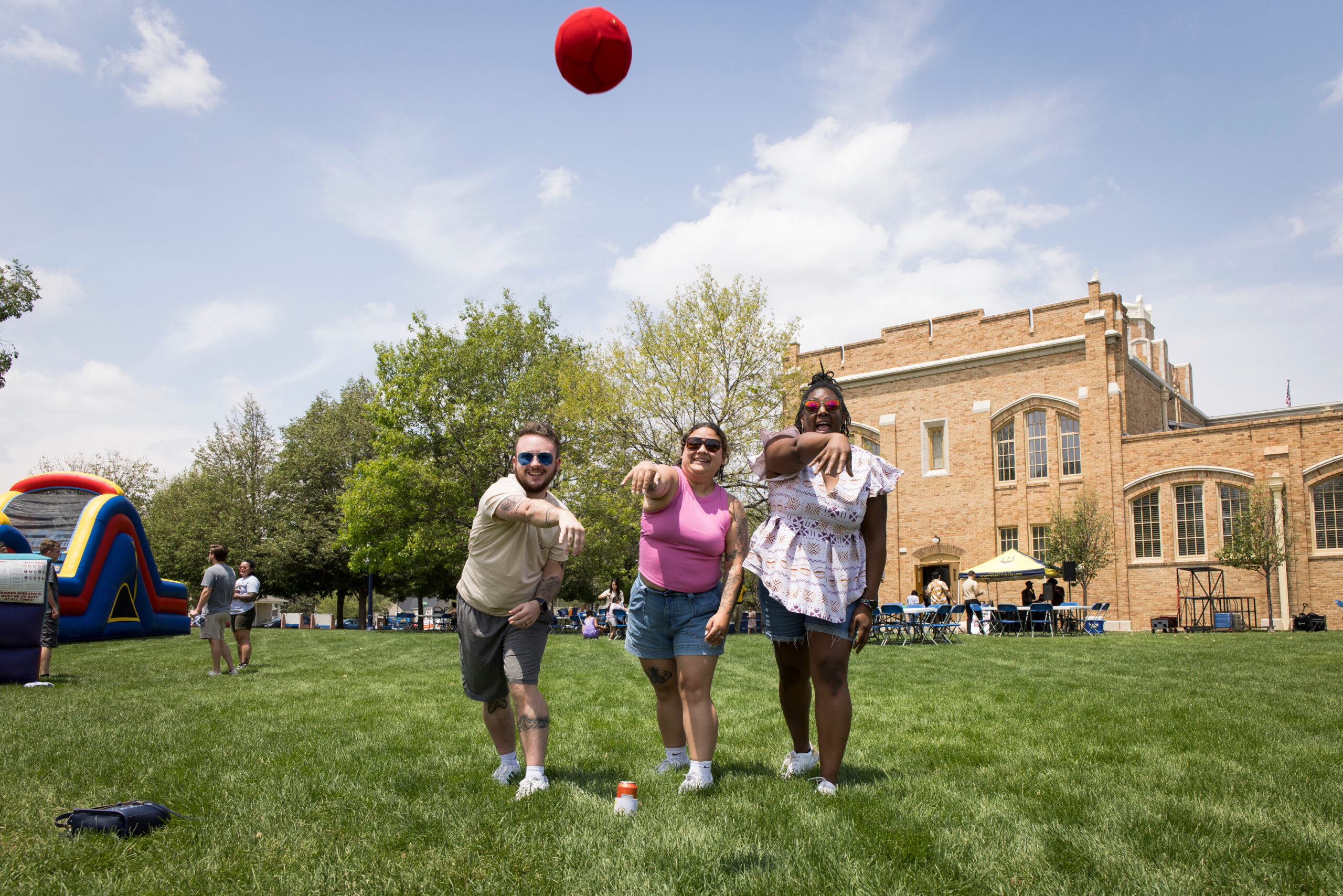 Students at UNC's Gunter Lawn during celebration of Juneteenth.