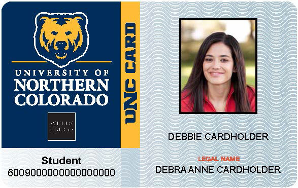 Student UNC ID card. 