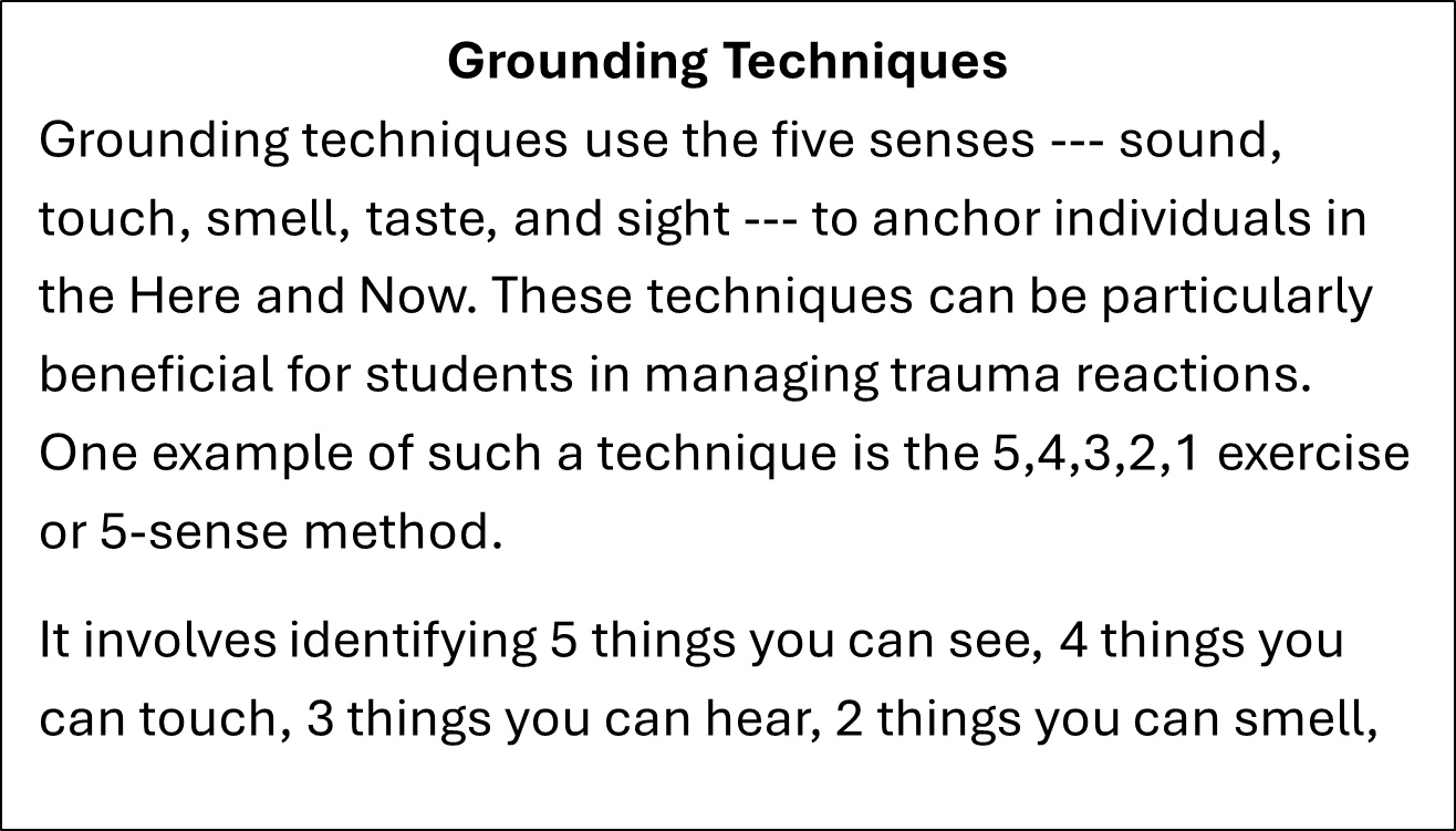 grounding techniques description