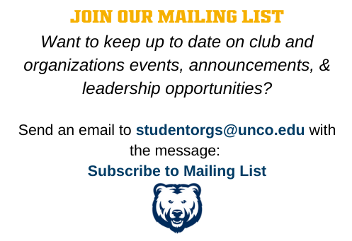 signup for studentorgs@unco.edu email list