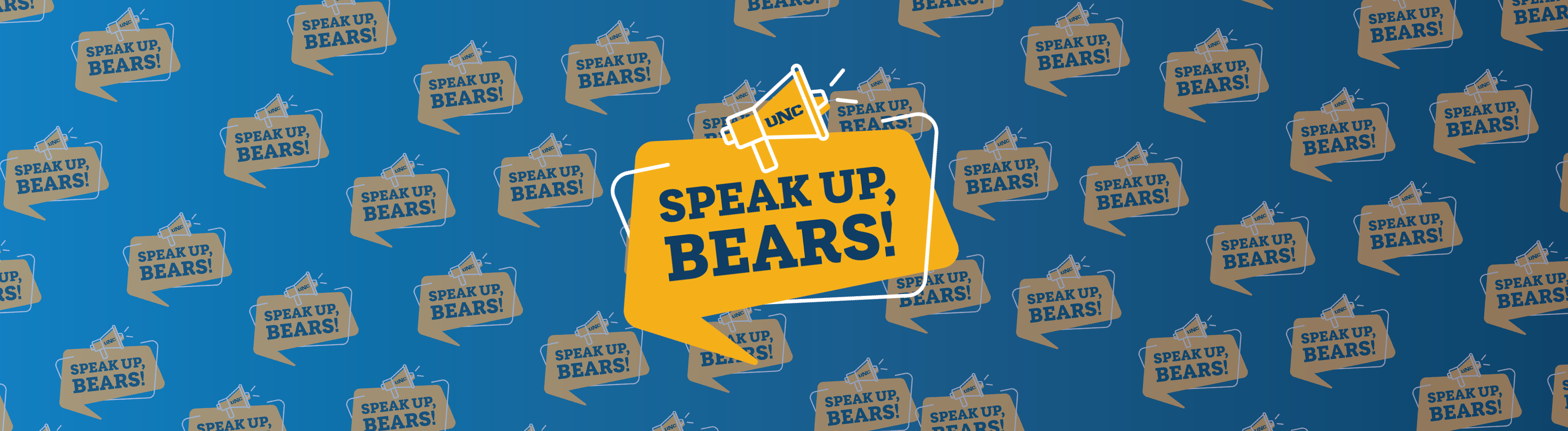 unc speak up bears banner