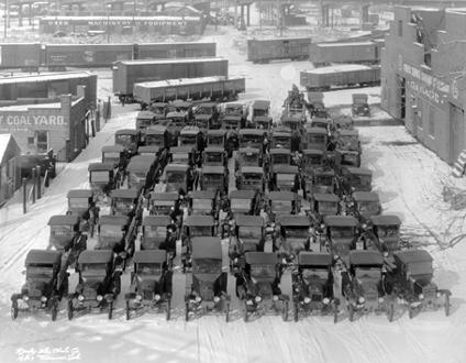 A Lot Full Of Model T's