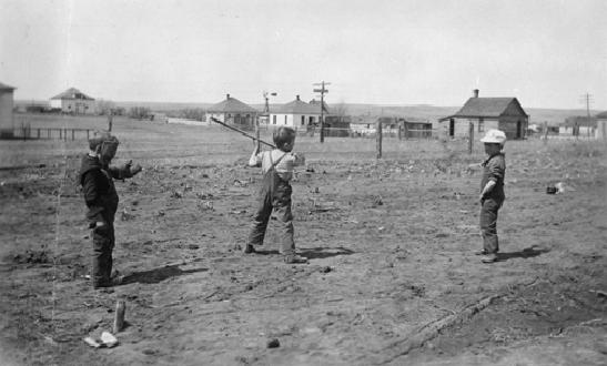 Boys Playing Stick Ball (1912)
