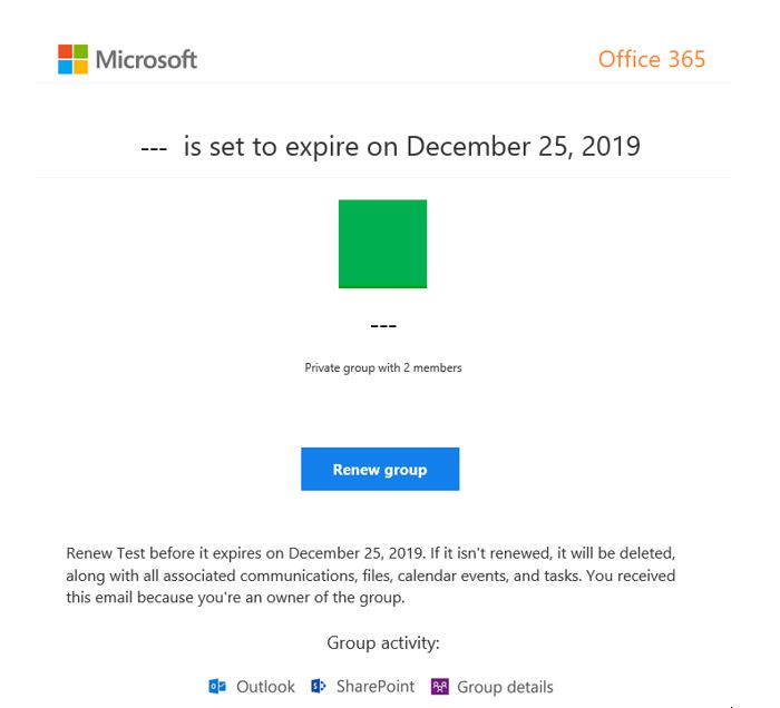 Office 365 Expiration Notification