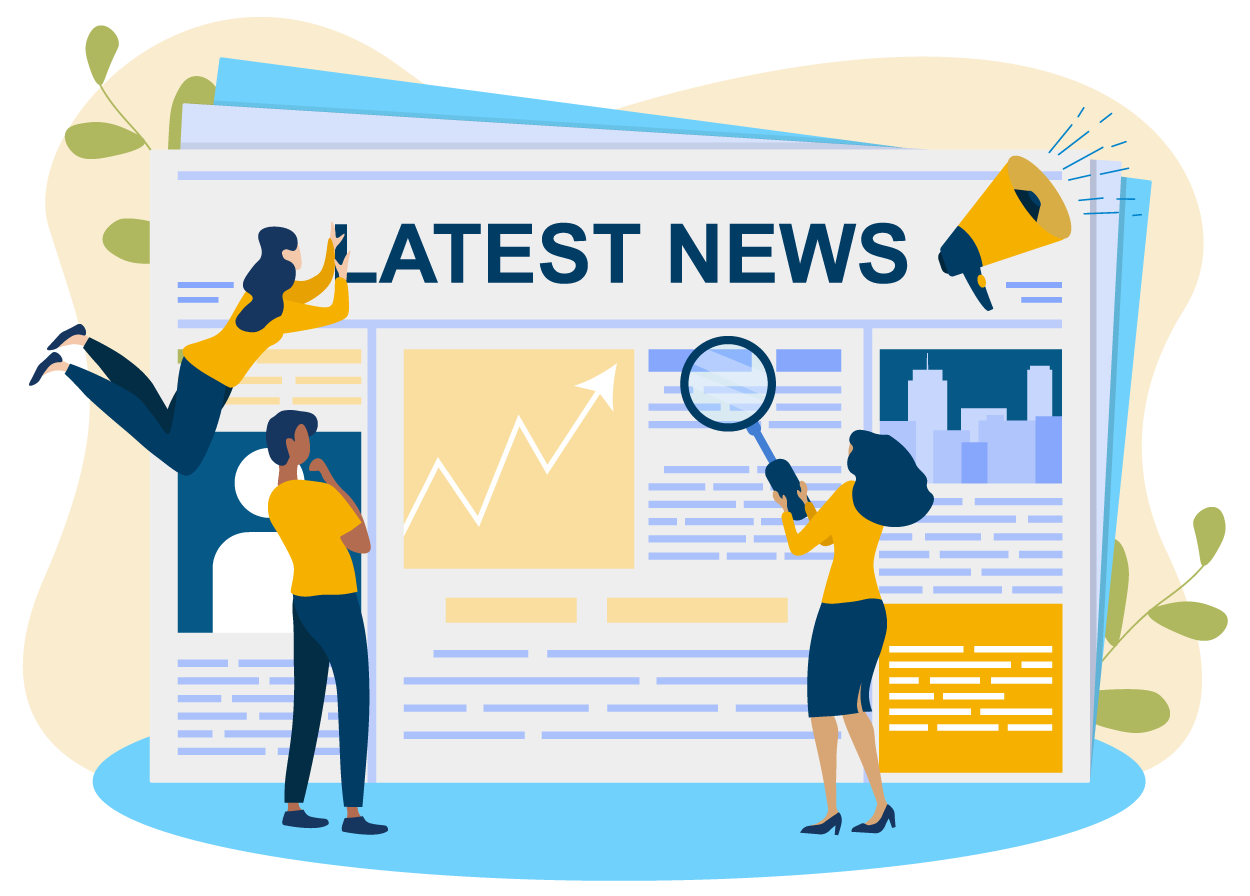 An illustration of a newspaper for display purposes.