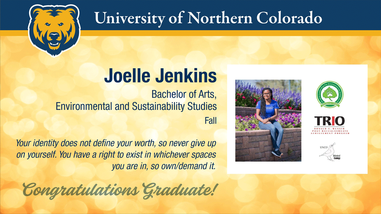 Joelle Jenkins Graduation Slide