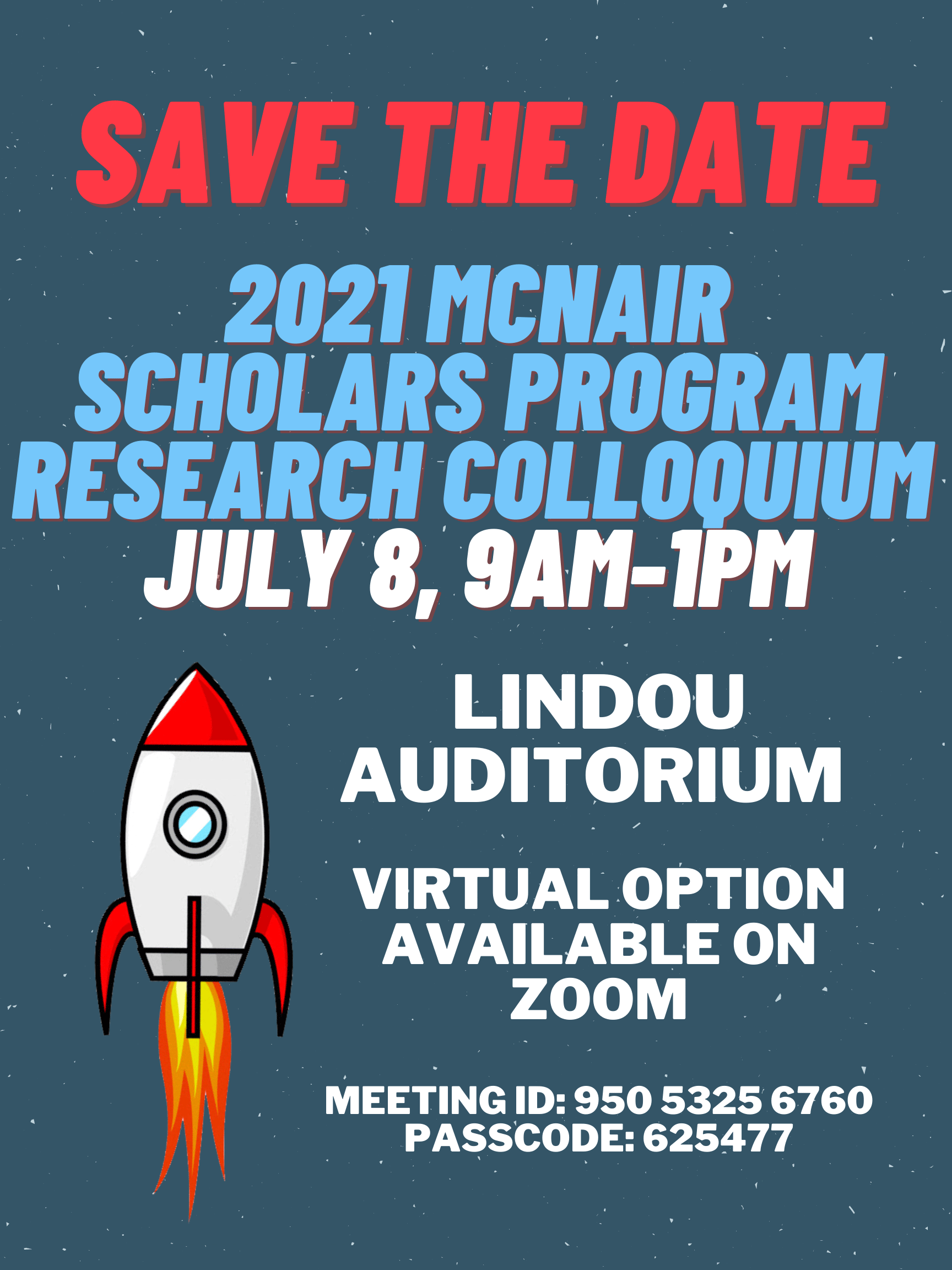 Save the date summer research colloquium