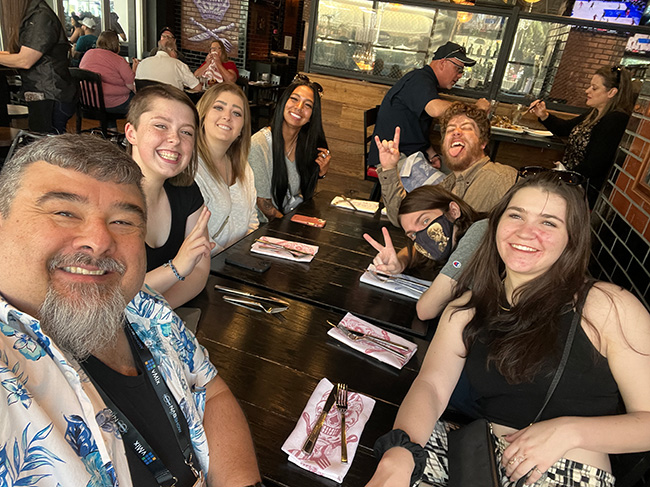 Senior journalism program students attending to the NAB convention