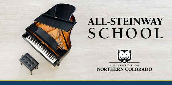 UNC is an All-Steinway School piano graphic