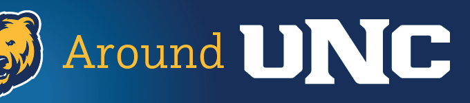 Around UNC logo.