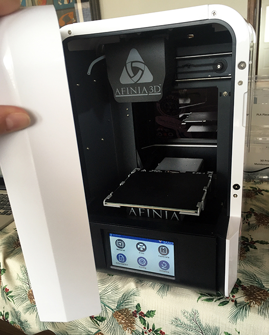 3D printer that Chelsie is using for the face masks