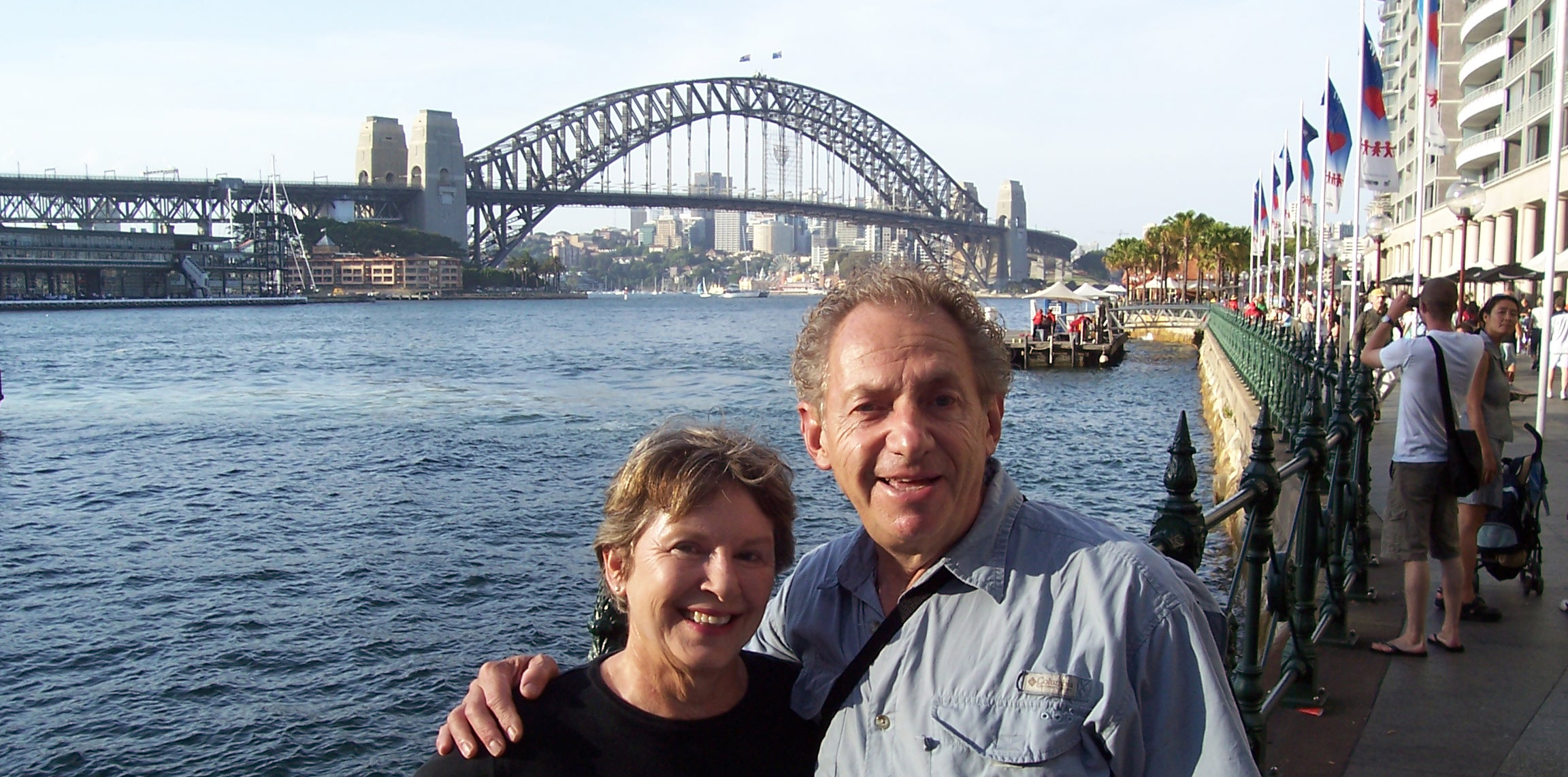 Lavaux explores the city of Auckland, New Zealand with his wife, Diane, before going to teach at the University of Auckland School of Optometry and Vision Science